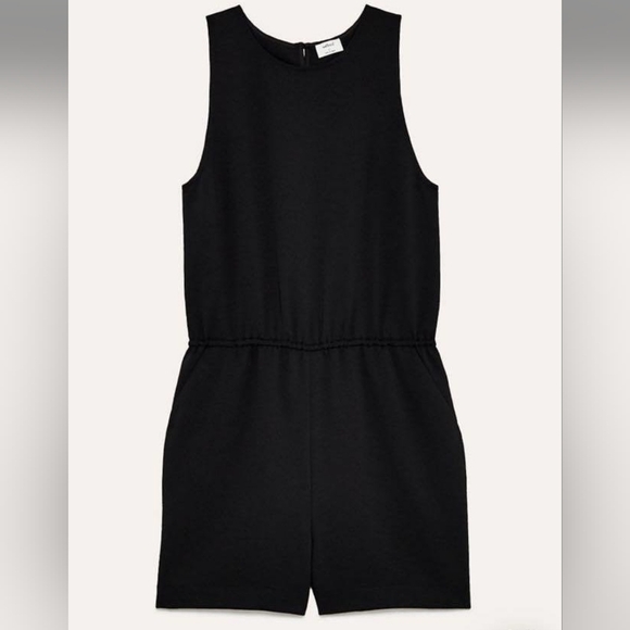 Aritzia Wilfred River Sleeveless Feminine Classy Romper in Black Size Small - Picture 3 of 15
